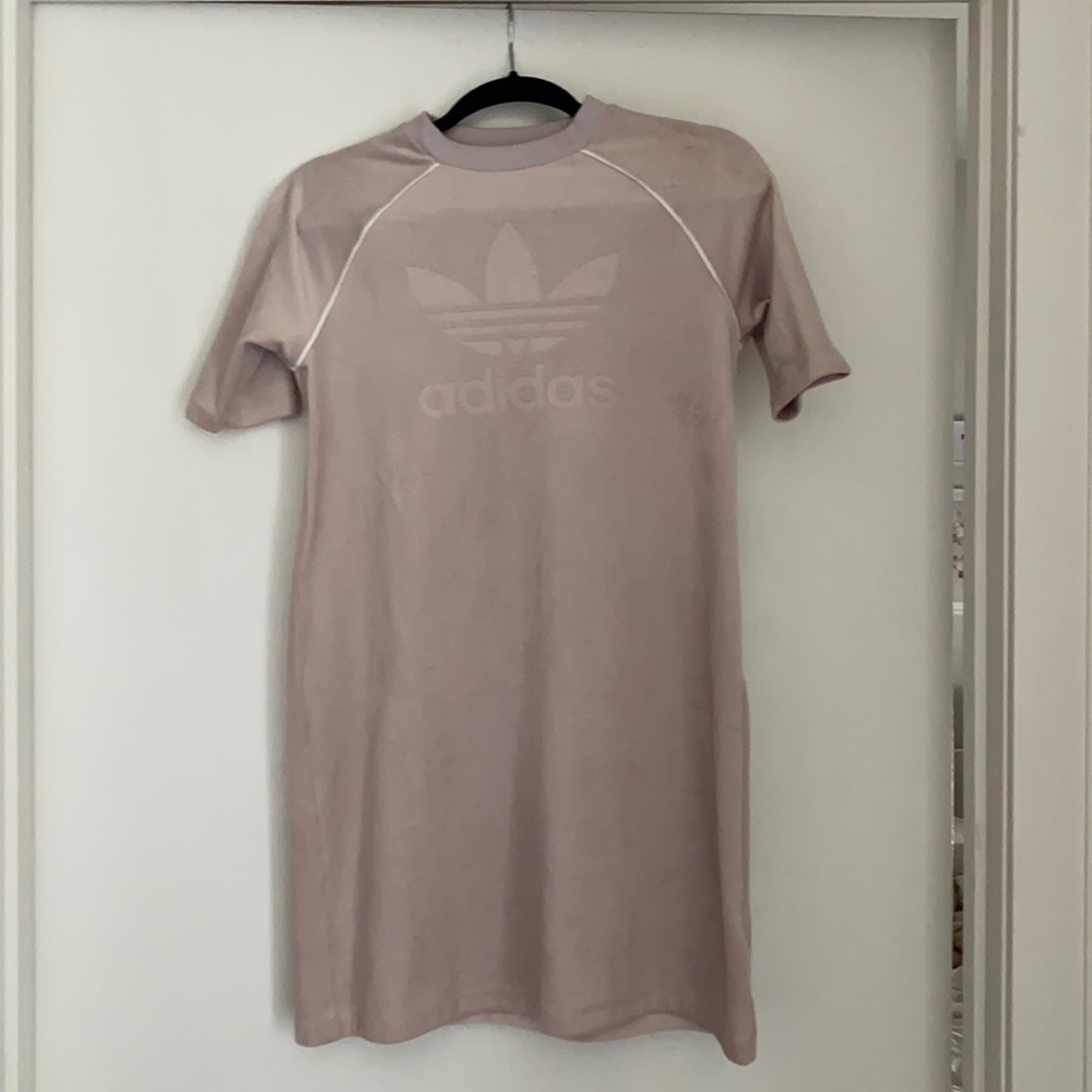 Adidas pink velvet dress